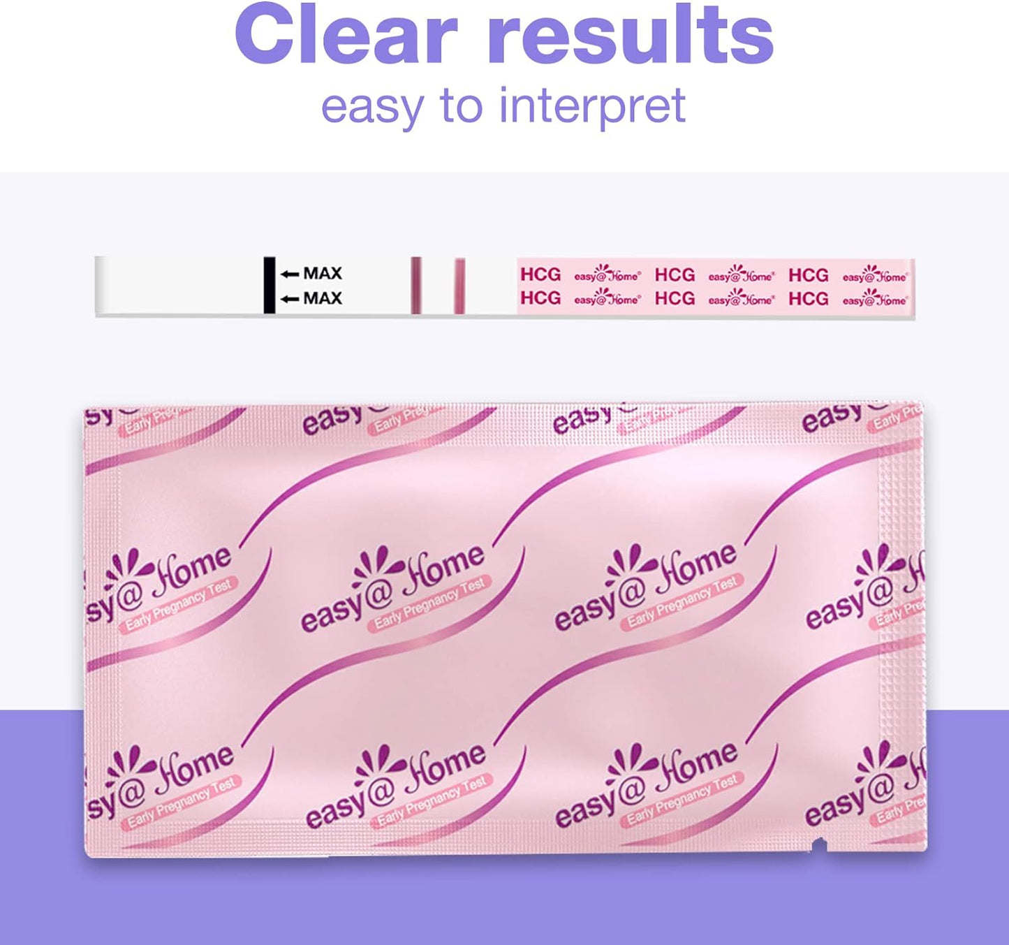 Pregnancy Test Kit Easy@Home Pregnancy Test Strips Kit: 50-Pack HCG Test Strips, Early Detection Home Pregnancy Test EZW1-S:50