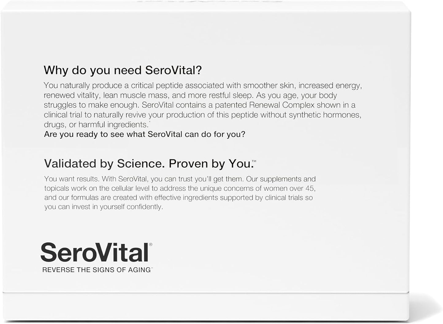 For Anti-Aging: Serovital Renewal Complex, Serovital - Renewal Supplements - Female Critical Peptide Support - Revitalizer for Women, 120 Capsules (Pack of 1)