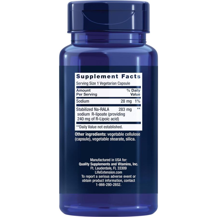 Life Extension Super R-Lipoic Acid 240 mg 60 Capsules