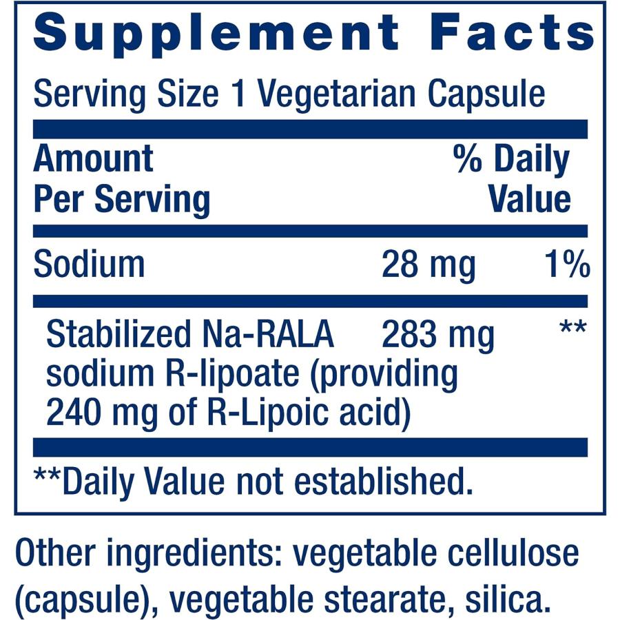 Life Extension Super R-Lipoic Acid 240 mg 60 Capsules