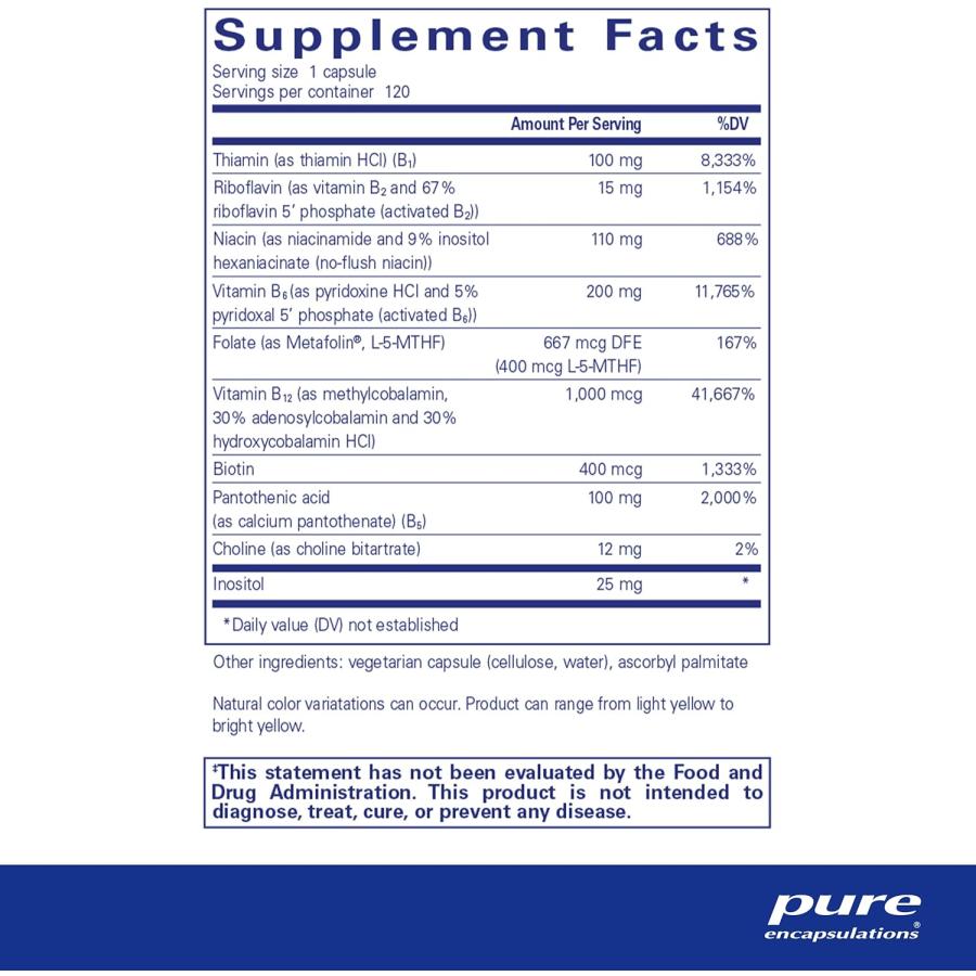 Pure Encapsulations Vitamin B6 Complex 120 caps