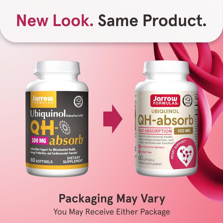 QH-Absorb 100 mg Max Absorption - CoQ10 Ubiquinol 60 Softgels