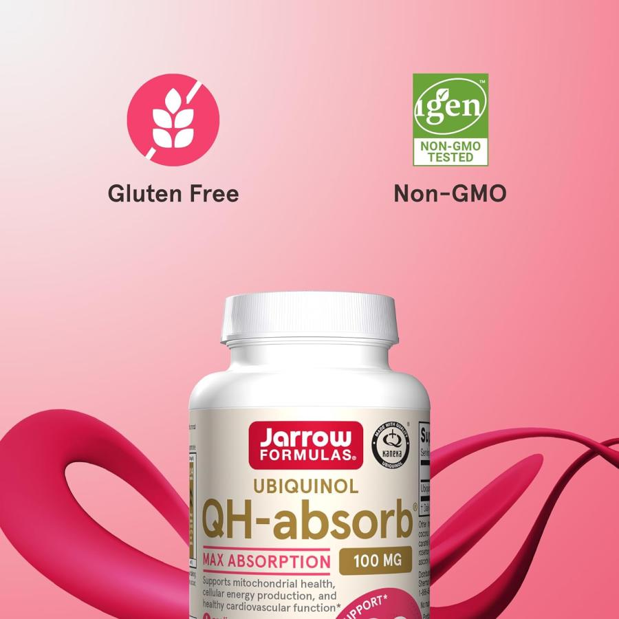 QH-Absorb 100 mg Max Absorption - CoQ10 Ubiquinol 60 Softgels