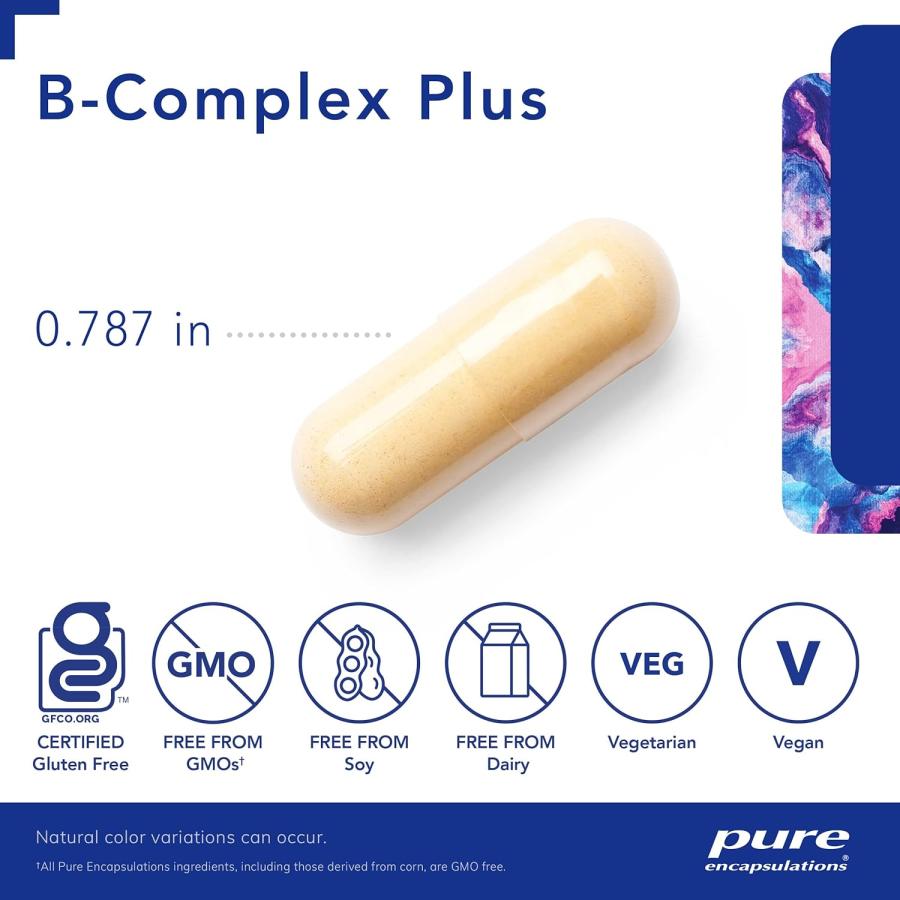 Pure Encapsulations B Complex Plus - 120 Vitamin B Vegetable Capsules by Pure Encapsulations